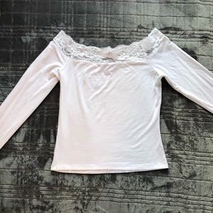 White off the shoulder top